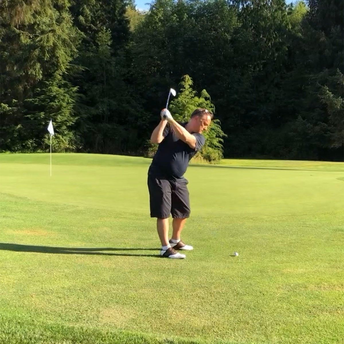 Trevor on the golf course